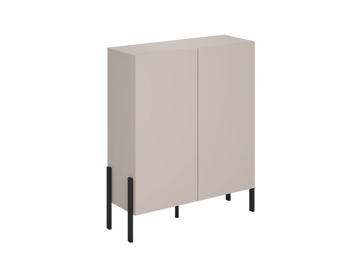 Buffet haut 2 portes panneaux mélaminés beige