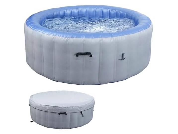 Mendler Whirlpool HWC-N97 rund Ø198cm, Ersatz-Pool, grau-blau