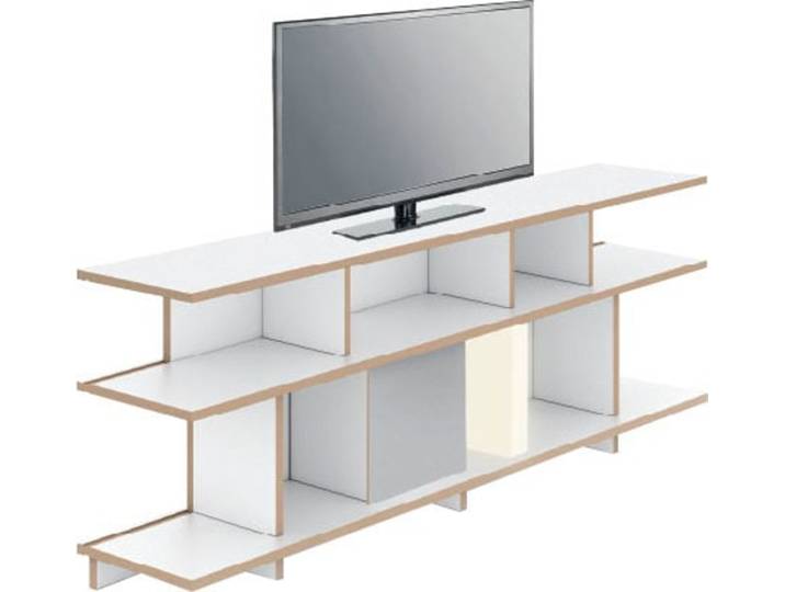 Mehrzweckregal, MDF, Weiß, 198×37,5×35 cm, Kombinierbar, Modern, Tojo
