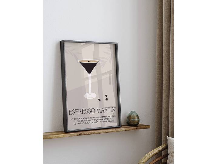 Bild Espresso Martini Recipe Buche Massiv, lackiert Acrylglas Multicolor 32 x 42cm