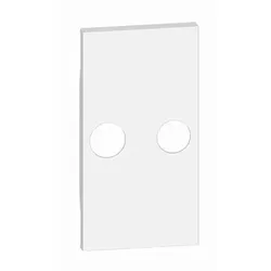 Legrand KW25M2 LivingNow 2-modulige Abdeckung für TV-R-Dosen in der Farbausführung White