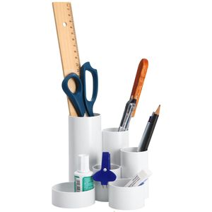 Maul Maul Stiftehalter 4115502,  tubo, Kunststoff, 6 Fächer, weiß