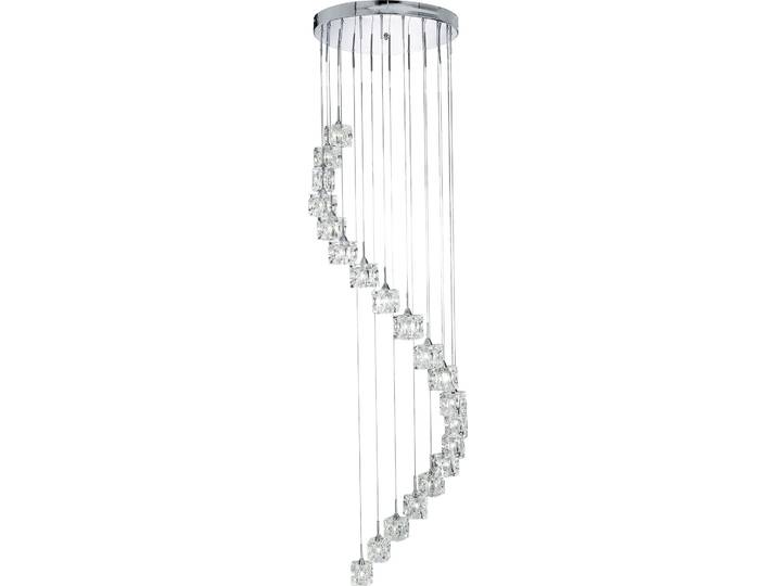Ice Cube Led, 20Flammiger Multi-Drop (Höhe 180Cm), Klarglas, Chrom