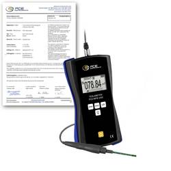 PCE Instruments Magnetfeldmesser PCE-MFM 2400-ICA inkl. ISO-Zertifikat 200 mT Genauigkeit 1 % transversaler Sensor