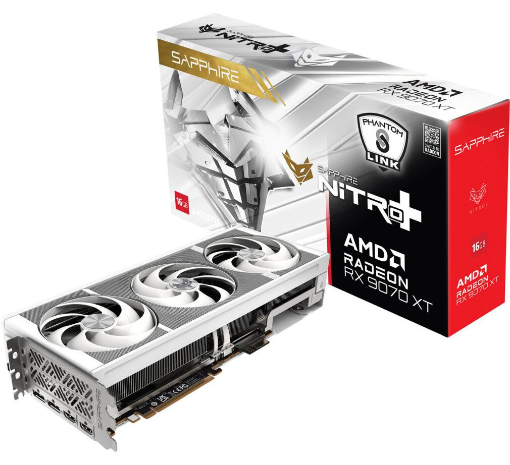 Sapphire Nitro+ AMD Radeon RX 9070 XT Gaming OC 16GB met PHANTOMLINK Polar