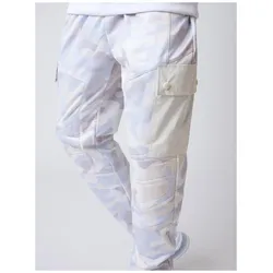 Project X Paris, Herren, Sporthose, Camo-Jogginghose mit Biker-Details (M), Weiss, Beige