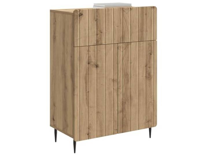 KTHLBRH Anrichte Eiche Handwerk 66 x 34,5 x 92 cm Holztechnik, Regale und Tür 90°, Schublade für Haushaltsgeräte, Wohnzimmer oder Esszimmer