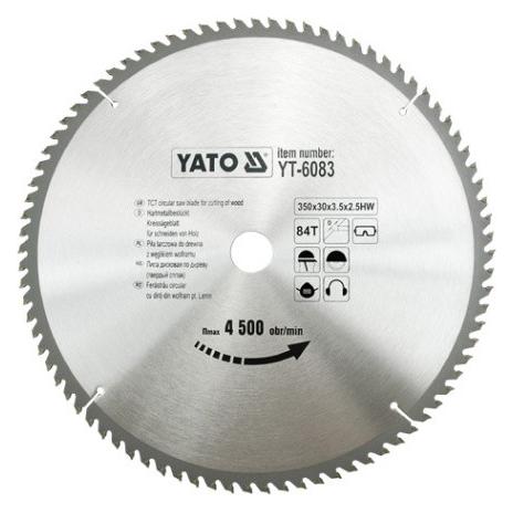Yato TCT BLADE FOR WOOD 350X84TX30 MM (YT-6083)