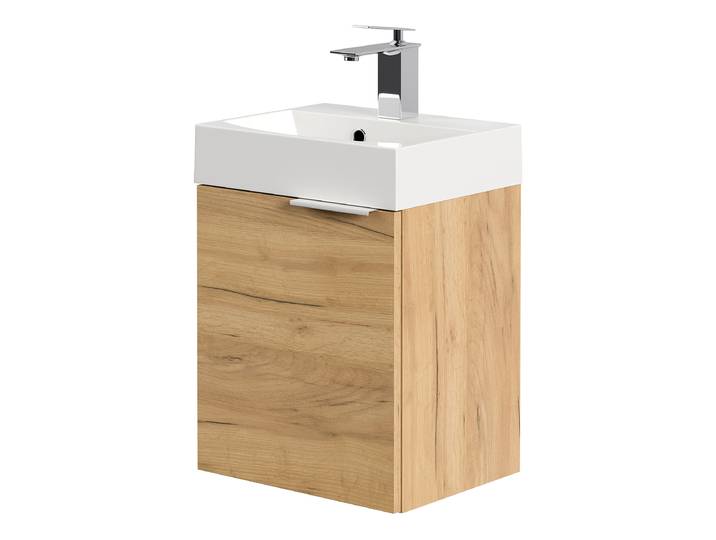 Gäste-Waschtisch Cubi 40cm Holz/Eiche Dekor