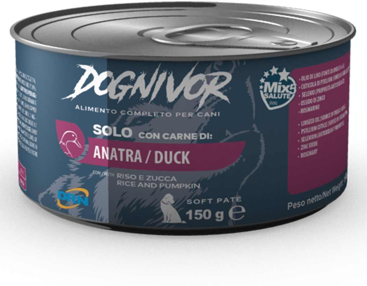 Dognivor Dog Lattina Multipack 12x150G ANATRA CON RISO E ZUCCA