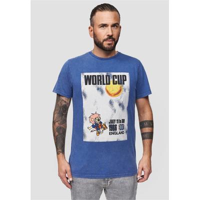 T-Shirt RECOVERED "FIFA World Cup 1966", Herren, Gr. S, blau, 100% Baumwolle, bedruckt, Shirts T-Shirt, mit coolem FIFA-Print