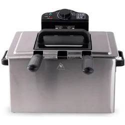 alpina Fritteuse 5L 2000W mit 3 Körben, Fritteuse, Silber