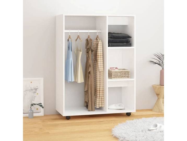 SALE 2025 Placard de Chambre - Garde-robe Blanc 80x40x110 cm - Bois d'ingénierie 27 4 Kg 8379