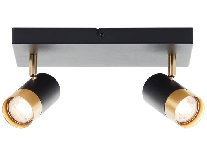Spot encastré Vigolo\, modèle Spotrohr\, finition noire/or mat\, culot GU10\, 10W\, indice de protection IP20\, pour intérieur
