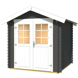 Weka Gartenhaus 209 - 28 mm graphitgrau Gartenhaus 209 - 200 x 200 cm (Gr. 1) - 50 % Rabatt auf Dacheindeckung