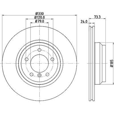 Hella Bremsscheibe [Hersteller-Nr. 8DD355111-941] für BMW