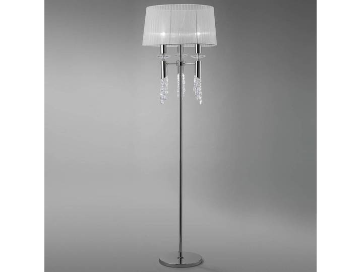 Mantra Iluminación Stehlampe Lilja, chrom / silber, für Wohn- / Esszimmer, Kristall, Modern, Stehlampe