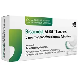 BISACODYL ADGC Laxans 5 mg magensaftres.Tabletten 20 St