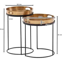 FineBuy, Couchtisch + Beistelltisch, Bria