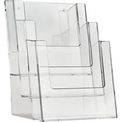 Prospekthalter, Polystyrol, hoch, Taymar 3 x A5, PS, transparent