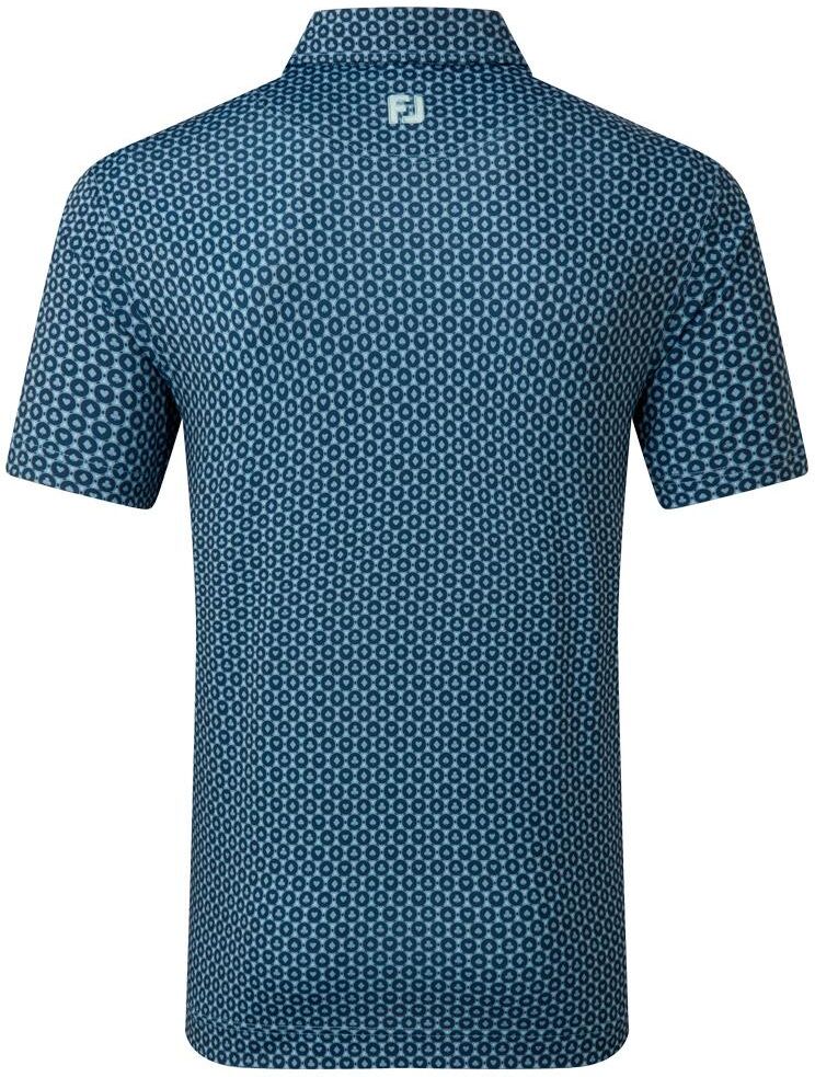 Footjoy  - Vegas Marker Lisle Mint Julep Navy Windward Blue - M - Polo
