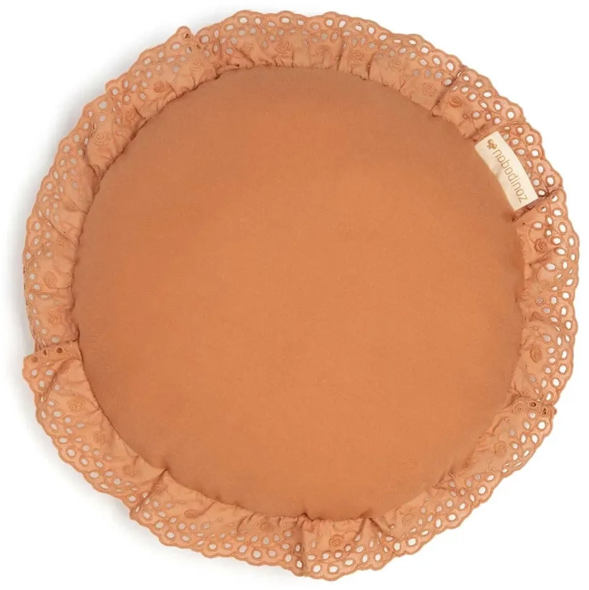 Nobodinoz Vera kussen Eyelet Sienna Brown 28 cm