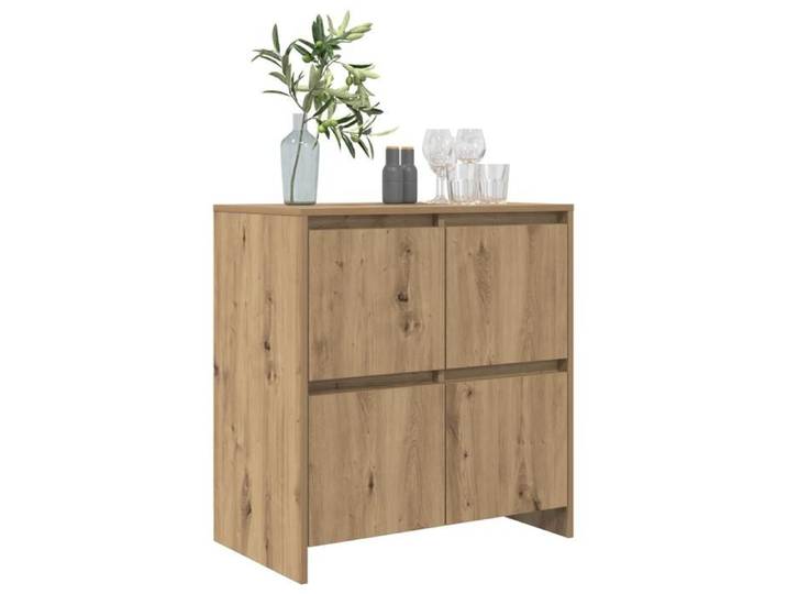 Buffet bahut - Buffet Chêne artisanal 70x41x75 cm - Bois d'ingénierie - Enfilade de rangement 5775552379