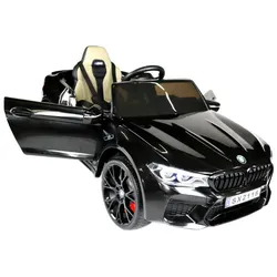 ES-Toys Kinder Elektroauto BMW M5 Drift Version Stoßdämpfer 12V7A Fernbedienung schwarz