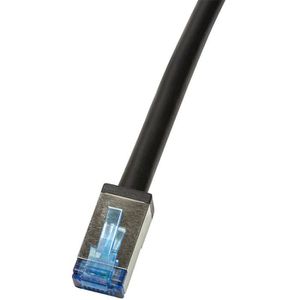 LogiLink Netzwerkkabel Outdoor, CQ7083S, schwarz, Cat 6A 500MHz 10Gbit/s, S/FTP, RJ45 auf RJ45, 7,5 m