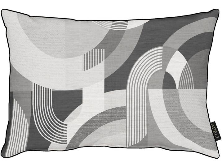 Dekokissen APELT Arco Gr. 1, grau (grau, gemustert), B:35cm H:5cm L:50cm, Polyester, Dekokissen_Sitzkissen_Kissenhüllen, Dekokissen