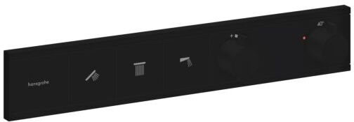 Hansgrohe RainSelect Fertigmontageset 15381670 Unterputz-Thermostat, 3 Verbraucher, mattschwarz