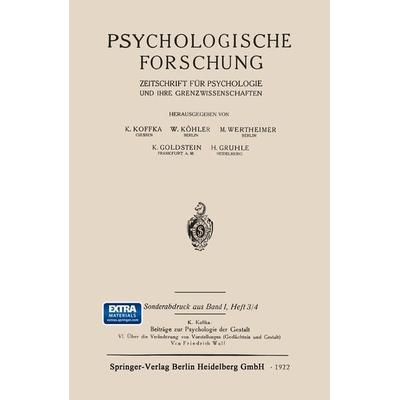 Psychologische Forschung, Taschenbuch von Friedrich Wulf, Springer Berlin, 978-3-662-28075-1