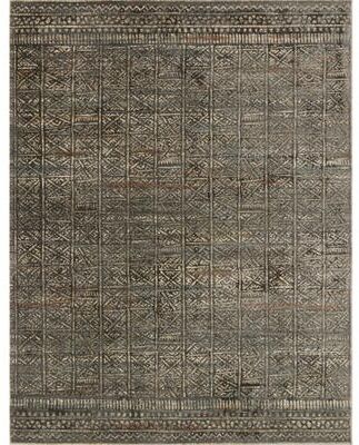 Alexander Home Genova Distressed Geometric Silver Area Rug