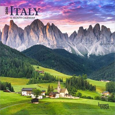 Italy 2026 7 X 14 Inch (Hanging) Monthly Mini Wall Calendar