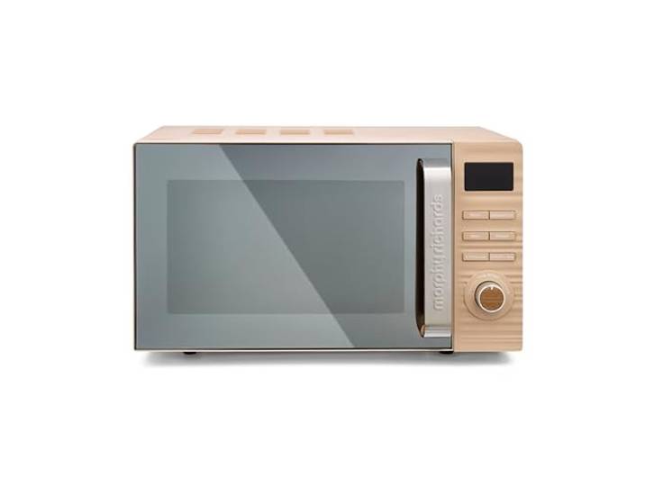 Morphy Richards Clay 512000 Digitale braune Mikrowelle, 20 l Fassungsvermögen, 95-Minuten-Timer, 11 Leistungsstufen, Auftaumodus, Glas-Drehteller, leicht zu reinigen, 800 W, Felspar