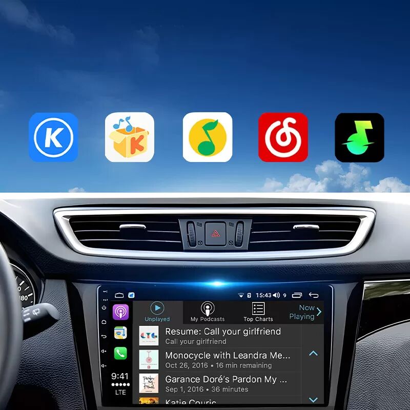INF BY967B 2-in-1 Kabelloser CarPlay & Android Auto Adapter