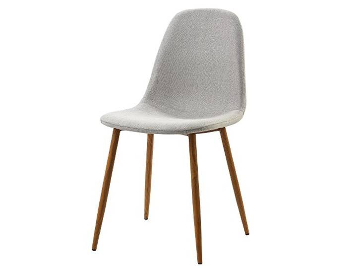 Versanora Minimalista Set mit 2 hellgrauen Küchen-Esszimmerstühlen (nur Stühle), Einheitsgröße