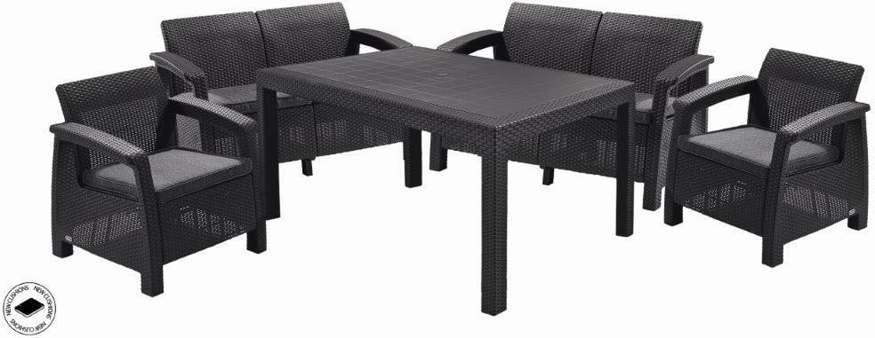 Keter Tuinmeubelset Corfu Fiesta, antraciet