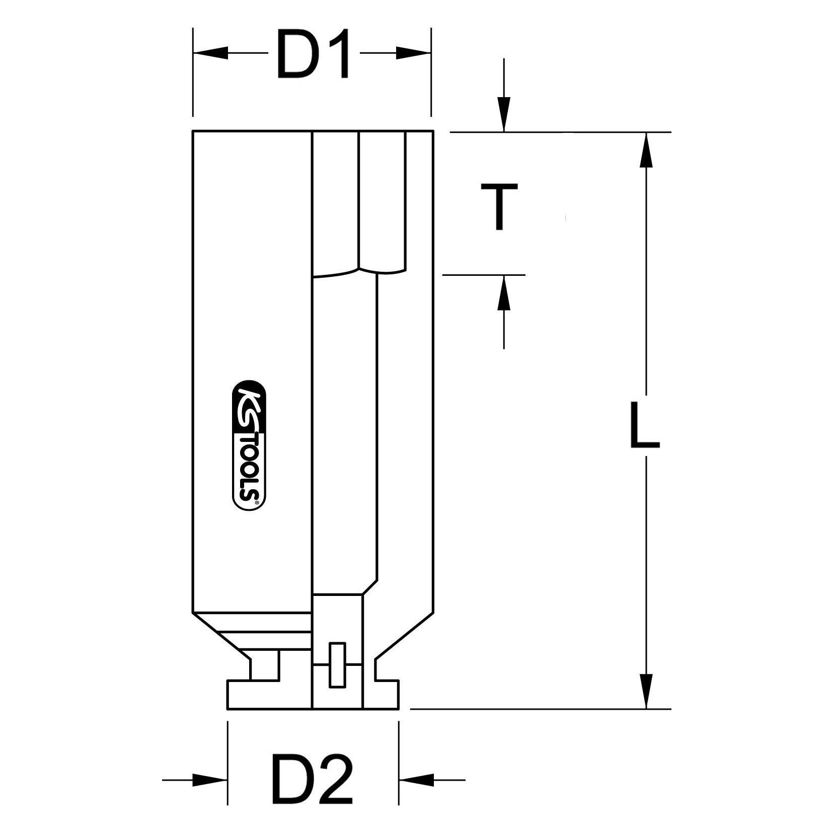 KS Tools 3/4" Sechskant-Kraft-Stecknuss lang (35 mm) (515.1435)