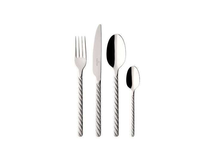 Besteck-Set VILLEROY & BOCH Tafelbesteck Montauk 24er Set silber , silber, Essbesteck-Sets, Besteck-Set