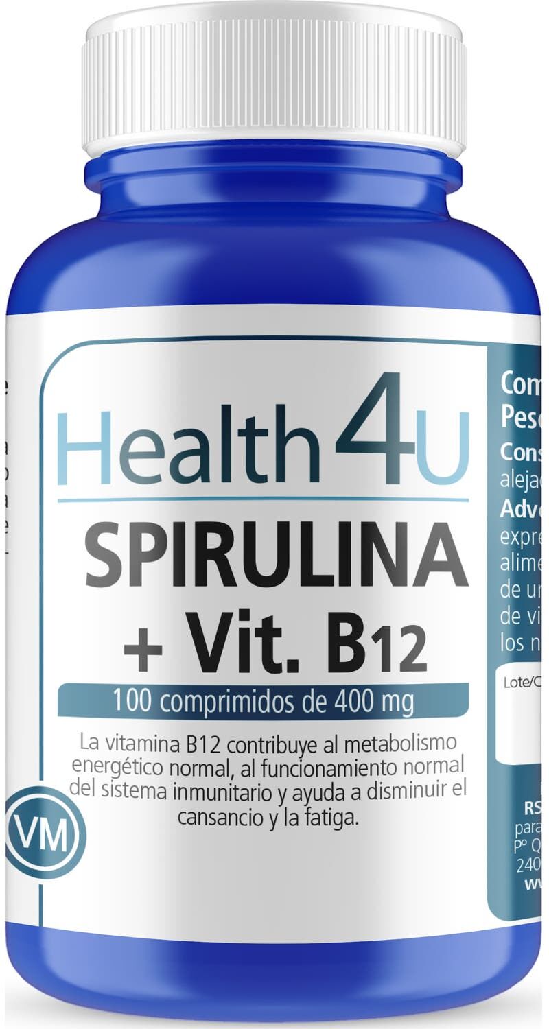 Health 4U H4 U Spirulina + Vitamina B12 100 comp