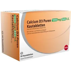 Calcium D3 PUREN 1000mg/880 I.E. 90 St Kautabletten