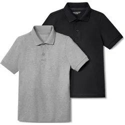 Tchibo - 2 Kinder-Poloshirts aus Baumwoll-Piqué - Kinder - Gr. 122/128 - schwarz