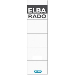 Elba Rückenschilder 100420960 rado plast, weiß, 44 x 159mm, Einsteckschild, 250 g/qm, 10 Stück
