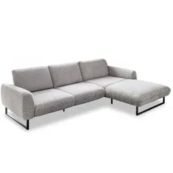 Polsteria Ecksofa Roma Stoff Grau Grey
