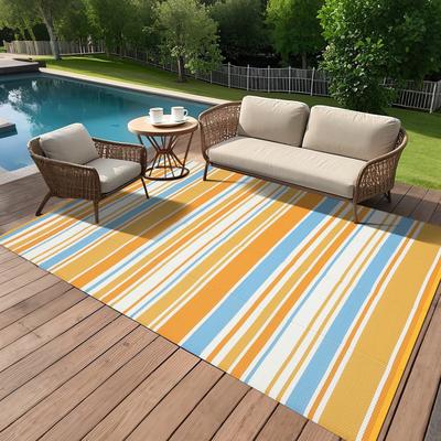 Garvee Reversible Outdoor Plastic Straw Rug