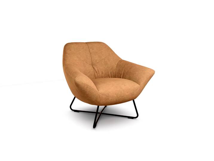 Designer-Loungesessel mit Premium-Stoffen