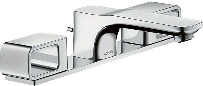 Hansgrohe Waschtisch Armatur AxorUrquiola 1104000 chrom, mit Ablaufgarnitur, mit Platte 3-Loch