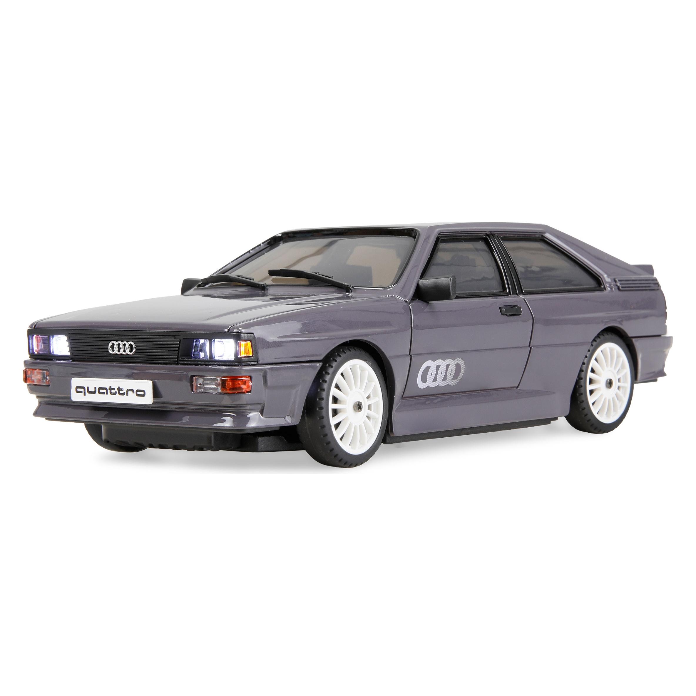 Amewi Audi quattro 1980 Onroad/Drift RC-Lizenzmodell mit Gyro, proportional 4WD 1:28 RTR grafitgra (RTR Ready-to-Run) (21151)