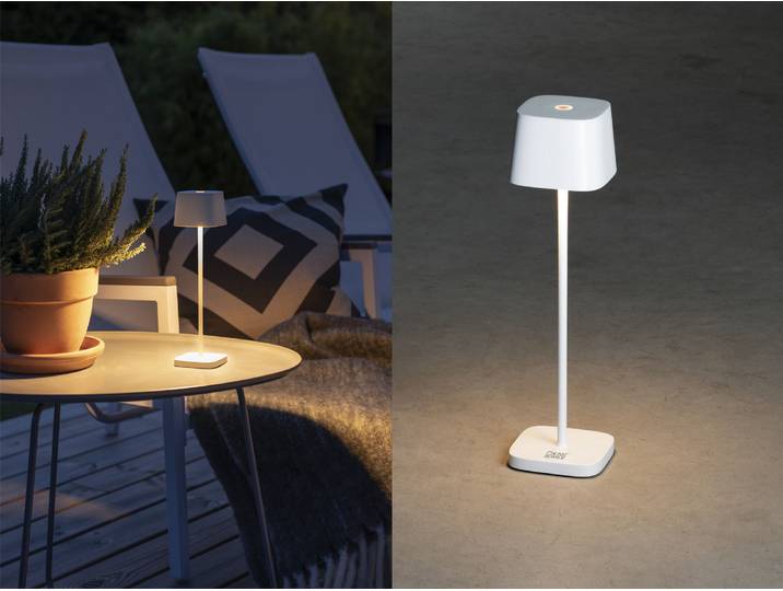 Konstsmide Akku-Tischleuchte Capri Mini weiss Indoor/Outdoor 7829-250